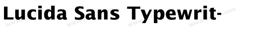 Lucida Sans Typewrit字体转换